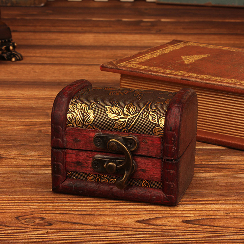 Vintage Collectibles - Chinese Style Vintage Wooden Jewelry Box