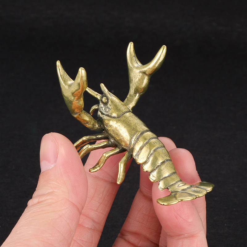Vintage Collectible Pens - 【F】Solid Brass Crayfish Ornament Vintage Animal