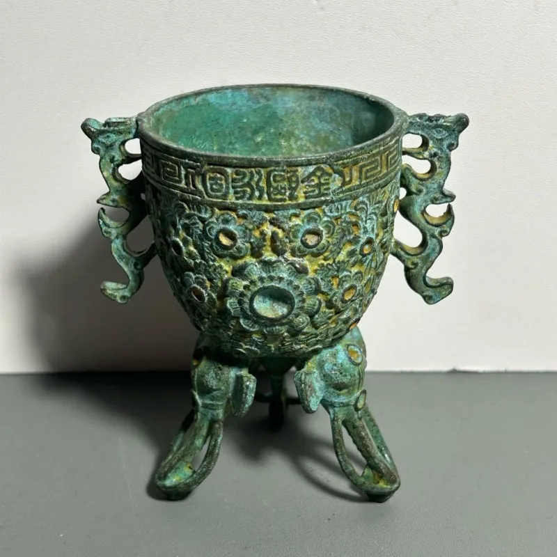 Antique Bronze Ritual Cup Doub - đánh giá và giá Collectible Vintage Wine