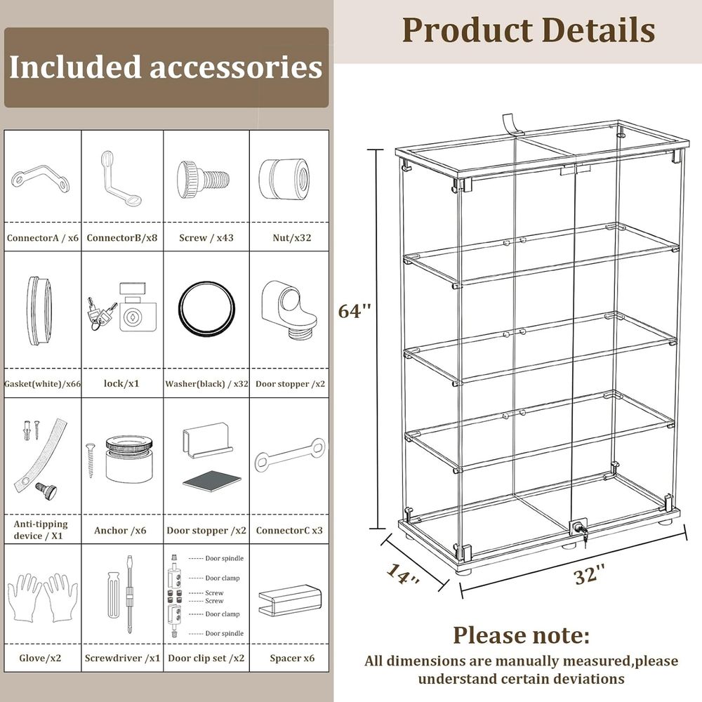 Tempered Glass Display Cabinet - đánh giá và giá Collectible & Vintage Dolls For Halloween