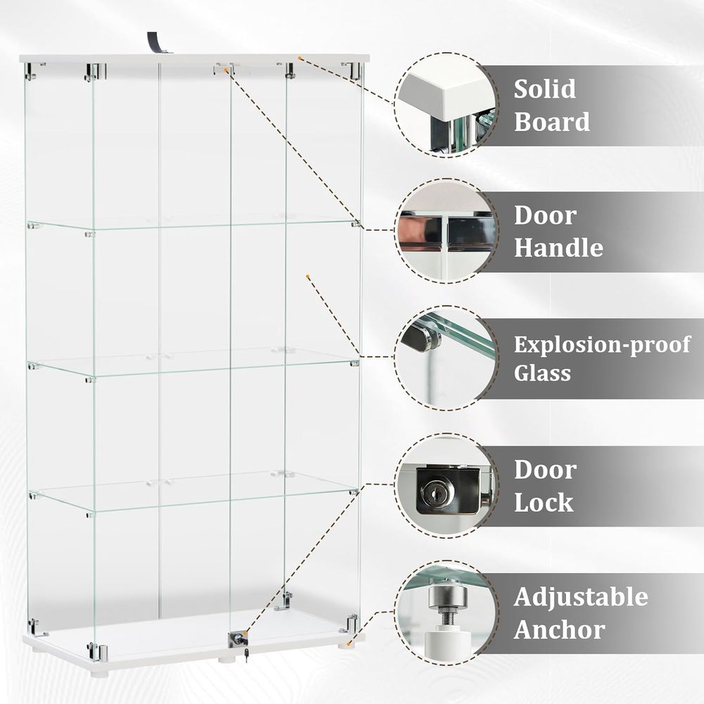 Tempered Glass Display Cabinet - đánh giá và giá Collectible & Vintage Dolls For Halloween