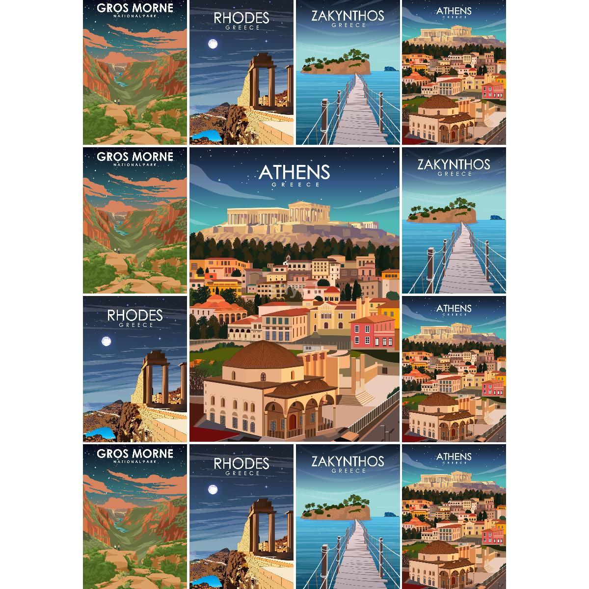 Vintage Athens Greece Travel P - đánh giá và giá Vintage Collectible Posters