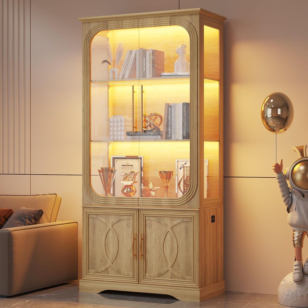 Display Cabinet with Glass Doo - đánh giá và giá Collectible & Vintage Dolls For Halloween