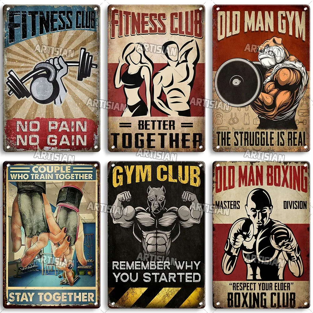 Old Man Gym Club Inspirational - đánh giá và giá Vintage Collectible Signs