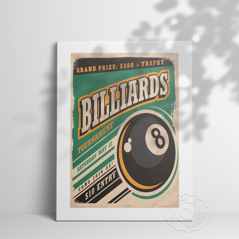Billiards Tournament Advertise - đánh giá và giá Vintage Collectible Posters