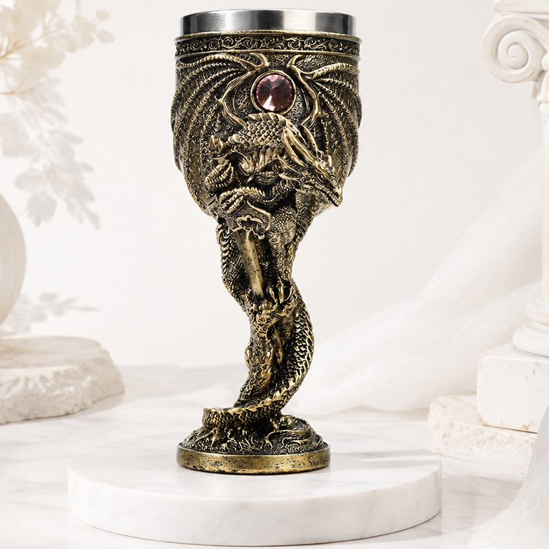 Vintage Dragon Goblet Stainles - đánh giá và giá Collectible Vintage Wine