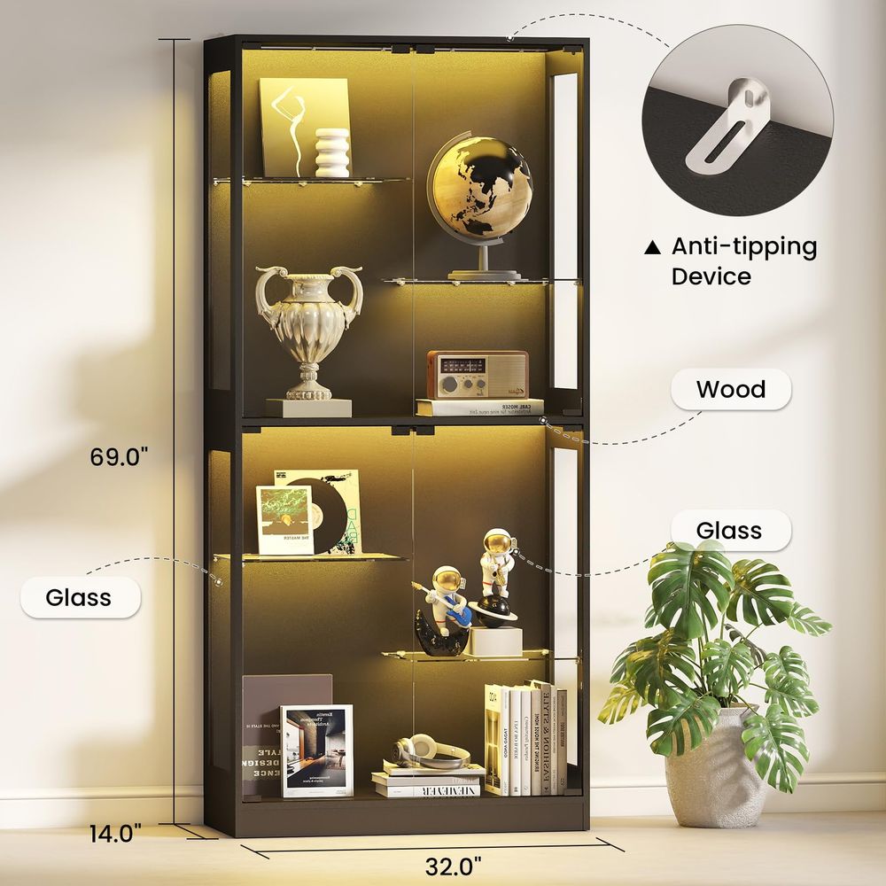 Display Cabinet with Glass Doo - đánh giá và giá Collectible & Vintage Dolls For Halloween