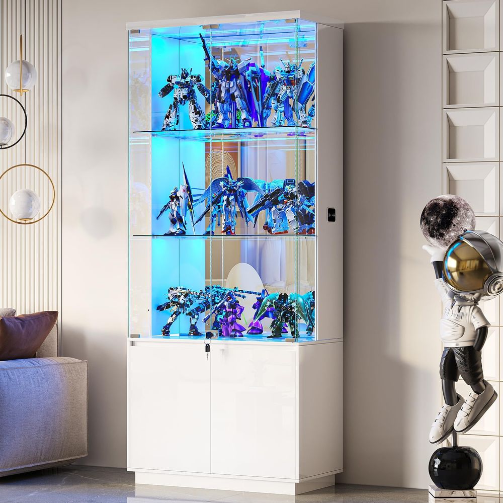 71 Tall Display Cabinet with G - đánh giá và giá Collectible & Vintage Dolls For Halloween