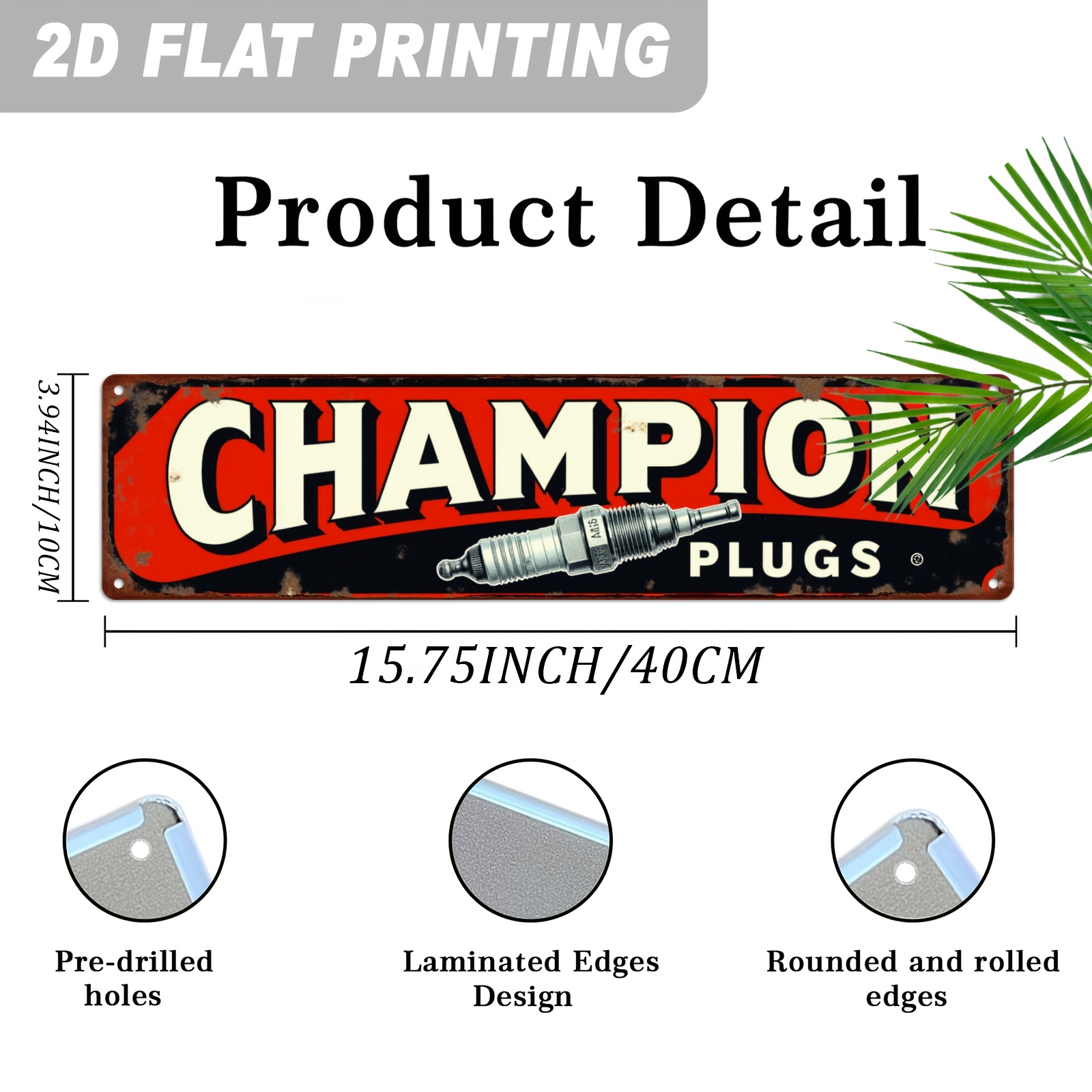 2D Flat, 1pc Champion Plugs Vi - đánh giá và giá Vintage Collectible Signs
